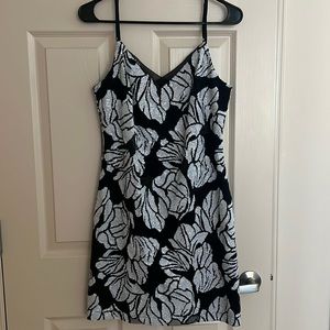 White and black sequin dress